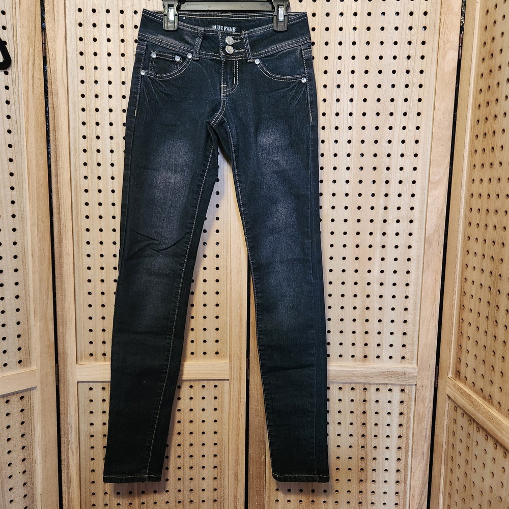 Blue Fame Size 0 Dark Wash Skinny Jeans Juniors
